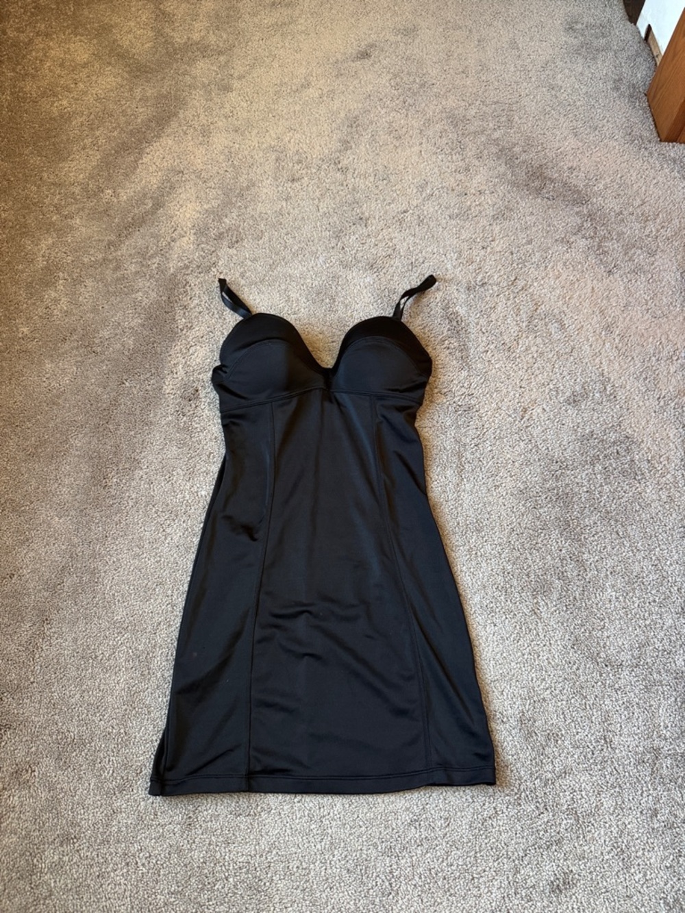 FIT Figure Improving Technology Black Underwire Slimming Babydoll SIZE S